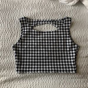 Elizabeth Jane Houndstooth High Neck Bikini top XL